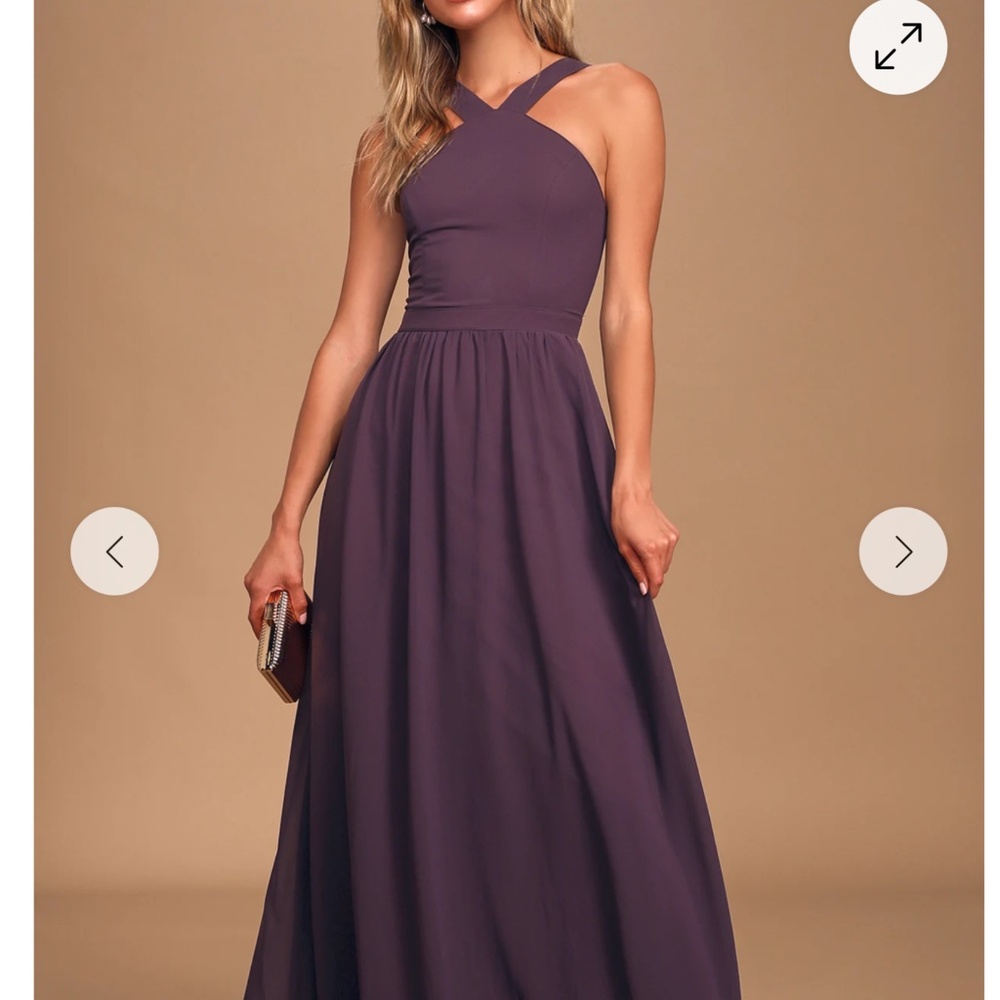 Lulus Air of Romance Dusty Purple Maxi Formal Dress